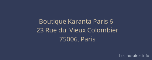 Boutique Karanta Paris 6