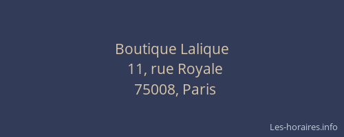 Boutique Lalique