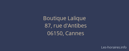 Boutique Lalique
