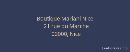 Boutique Mariani Nice