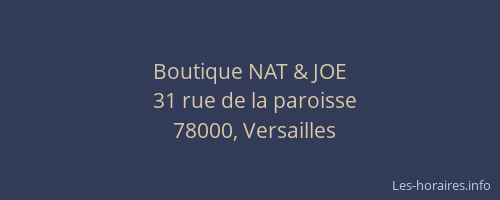 Boutique NAT & JOE