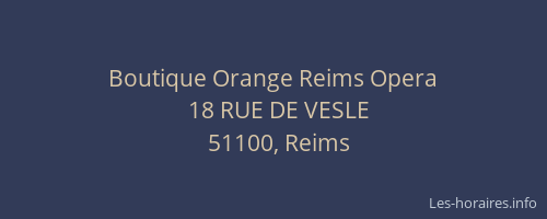 Boutique Orange Reims Opera