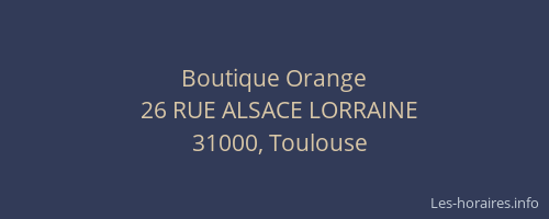 Boutique Orange