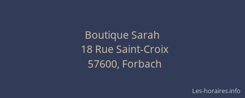 Boutique Sarah