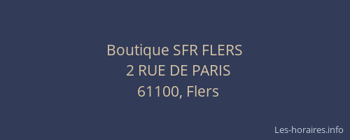 Boutique SFR FLERS