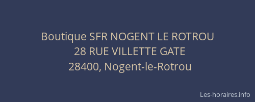 Boutique SFR NOGENT LE ROTROU