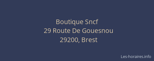 Boutique Sncf