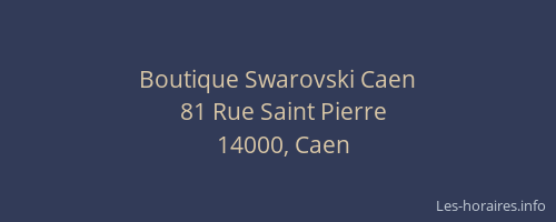 Boutique Swarovski Caen
