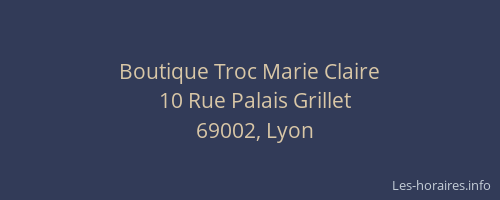 Boutique Troc Marie Claire