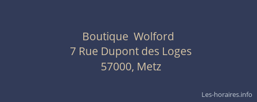 Boutique  Wolford