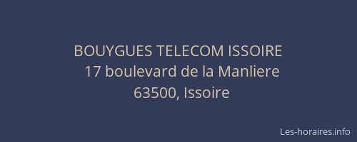 BOUYGUES TELECOM ISSOIRE