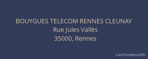 BOUYGUES TELECOM RENNES CLEUNAY