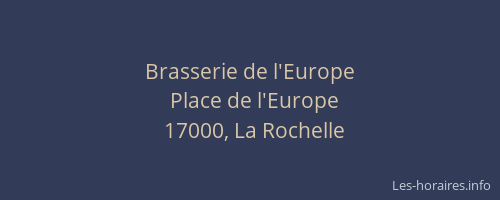 Brasserie de l'Europe