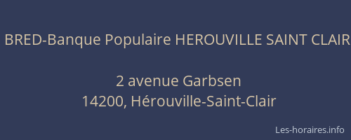 BRED-Banque Populaire HEROUVILLE SAINT CLAIR