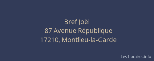 Bref Joël