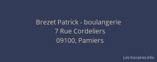 Brezet Patrick - boulangerie