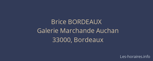 Brice BORDEAUX