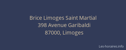 Brice Limoges Saint Martial