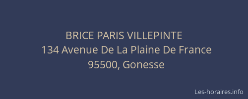 BRICE PARIS VILLEPINTE