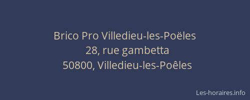 Brico Pro Villedieu-les-Poëles
