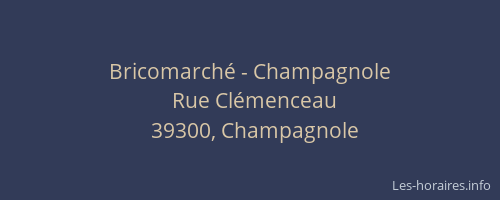 Bricomarché - Champagnole