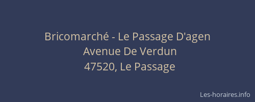 Bricomarché - Le Passage D'agen