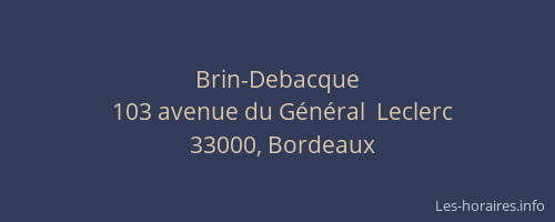 Brin-Debacque