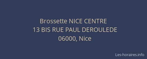 Brossette NICE CENTRE