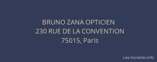 BRUNO ZANA OPTICIEN