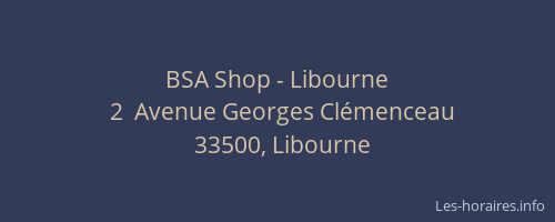 BSA Shop - Libourne