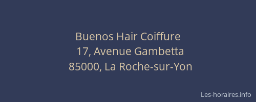 Buenos Hair Coiffure