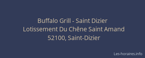 Buffalo Grill - Saint Dizier