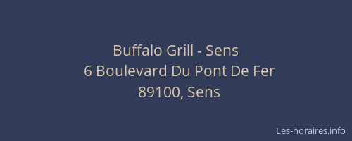 Buffalo Grill - Sens