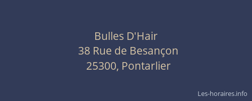 Bulles D'Hair