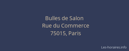 Bulles de Salon