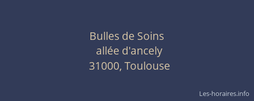 Bulles de Soins