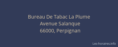 Bureau De Tabac La Plume