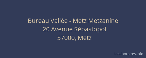Bureau Vallée - Metz Metzanine