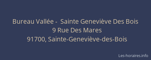 Bureau Vallée -  Sainte Geneviève Des Bois