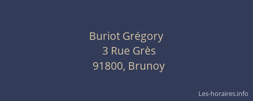 Buriot Grégory