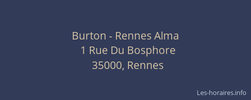 Burton - Rennes Alma