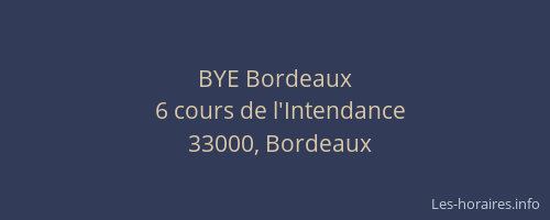 BYE Bordeaux