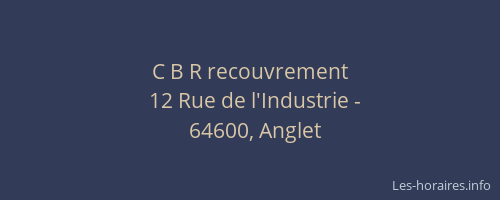 C B R recouvrement