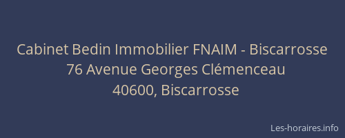 Cabinet Bedin Immobilier FNAIM - Biscarrosse