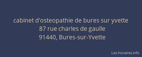 cabinet d'osteopathie de bures sur yvette