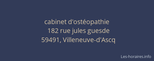 cabinet d'ostéopathie