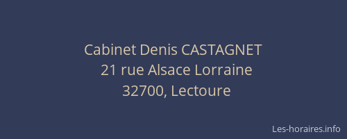 Cabinet Denis CASTAGNET