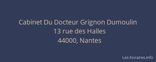Cabinet Du Docteur Grignon Dumoulin