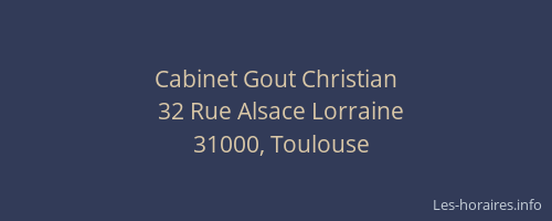 Cabinet Gout Christian