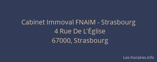 Cabinet Immoval FNAIM - Strasbourg